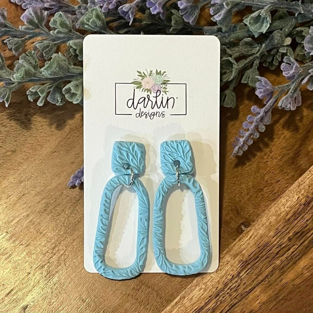 Baby Blue Dangle Earrings